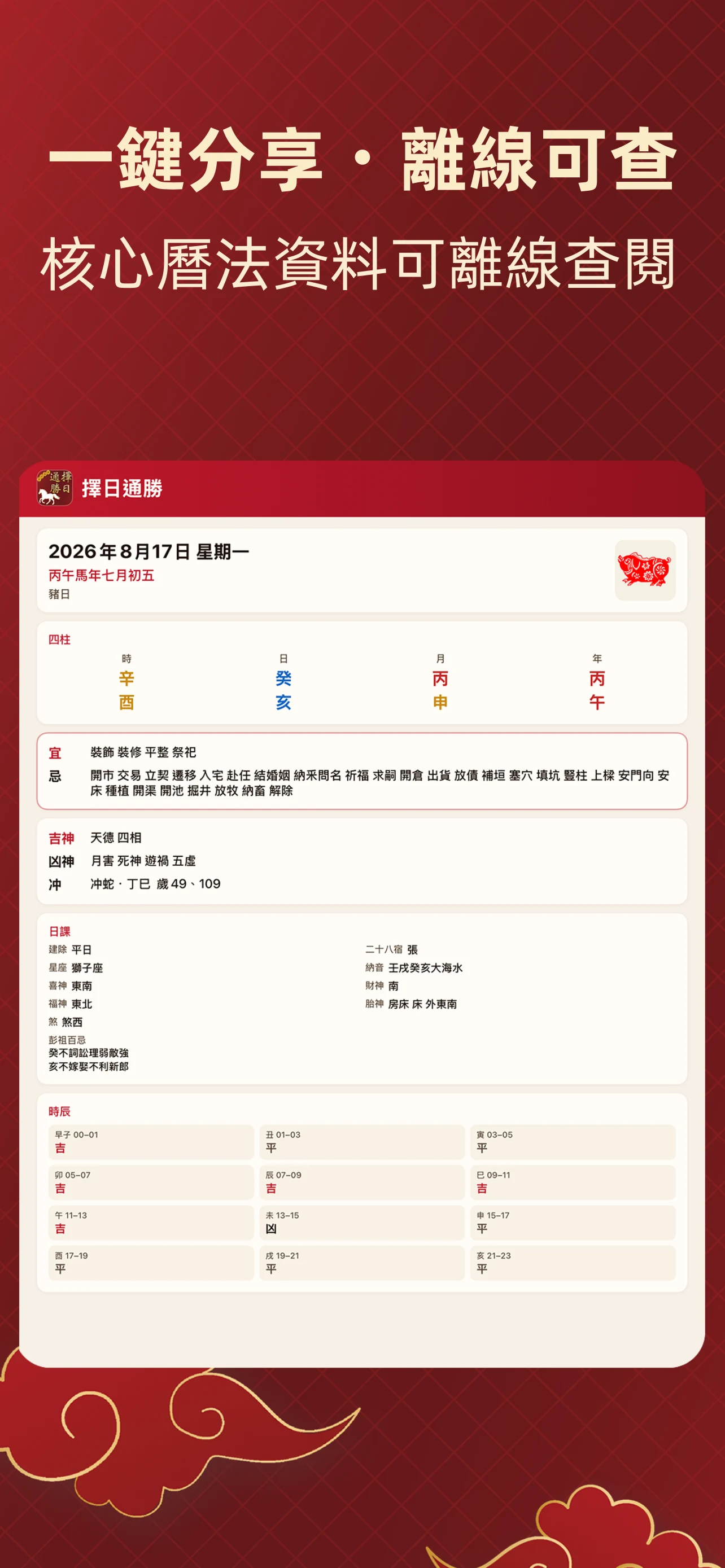 擇日通勝 - 黃曆農民曆 screenshot